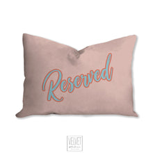 Load image into Gallery viewer, Reserved pillow in pink and blue, modern pillow, Interior decor, home decor pillow cover and insert, home accent pillow, housewarming