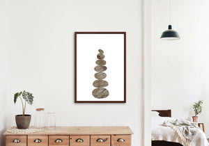 Rocks art print, wooden rock tower fine art print, piled up rocks, fine art for home, wall hanging, Interior design, home decor