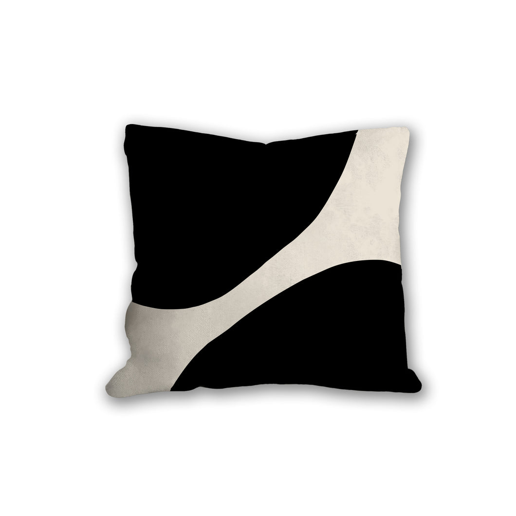 Black and white Rock shapes pillow